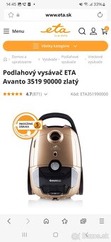 VYSÁVAČ ETA AVANTO 4AAA - 7