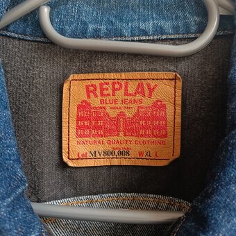 Replay džínsová bunda MV800 denim jacket riflovka XL - 7
