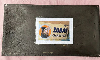 Smaltovaná ceduľa. Originálna smaltovaná ceduľa. CIGARETY ZU - 7