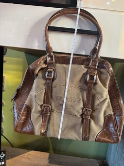 Prada vintage bowling cloth handbag kabelka - 7