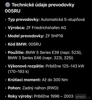 Automatické prevodovky na m52 - 7