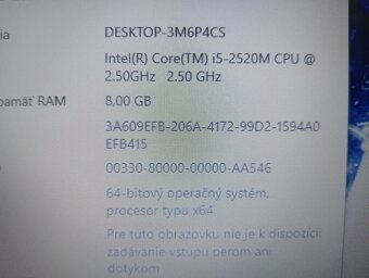 predám HP probook 6460b/ 8gb ram / Intel core i5 / ssd - - 7