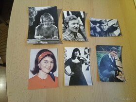 Retro pohľadnice, fotky hercov a spevákov - 7