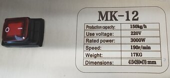 Výkonný elektrický mlynček na mäso 3000W 2 šajby 2 nože - 7