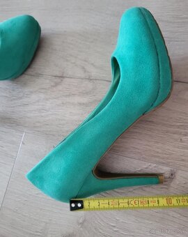 Tyrkysové lodičky veľkosť 37 - 7