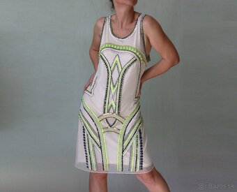 Nové smotanové šaty s korálikmi Miss Selfridge veľ.44 - 7