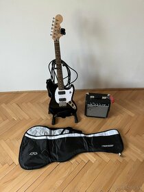 Fender Squier Bullet Mustang HH IL Black + Vybavenie Komplet - 7