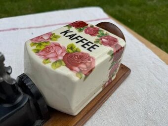 Starožitný porcelánový mlynček na kávu HAHA - 7