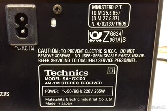 265W Receiver TECHNICS SA-GX100 Loudness, vyroba Japan, AR10 - 7