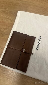 Massimo Dutti kožená malá listová kabelka - 7