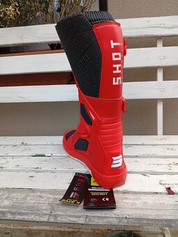 Prilba čižmy mx SHOT červené - 7