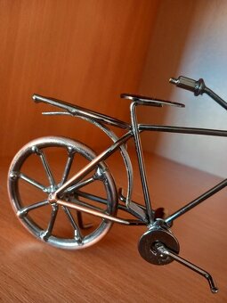 Starý kovový bicykel, dekorácia 18,5x10x8 cm - 7