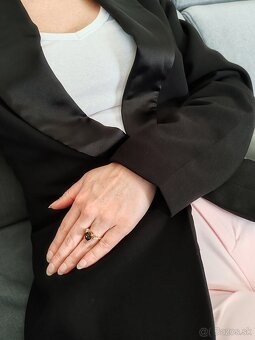 Prsteň zo 14ct žltého zlata s 2,64ct Turmalínom a Zafírmi - 7