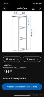 Prebalovací pult s policovým dielom a podložkou IKEA - 7