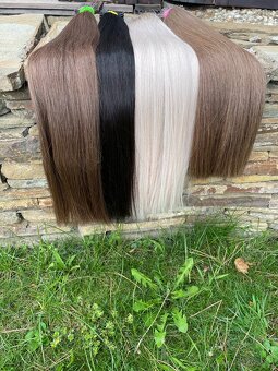 Ruské vlásky ombré 70cm/200g nakeratinované - 7