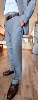 slim fit oblek Daniel Hechter + 2 kravaty - 7