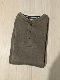 Henley LongSleeve olivovo zelené tričko s gombíkmi Denver Ha - 7