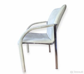 LEOLUX set designových židlí - chromovaná ocel, alcantara - 7