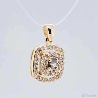 Luxusný prívesok zo zlata s fancy farebnými diamantmi - 7