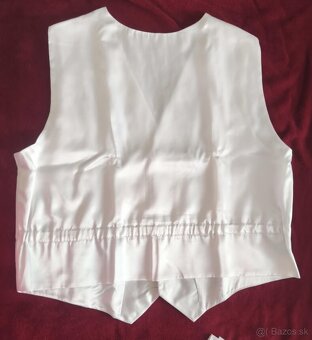 Svadobná vesta s kravatou XXXL - 7