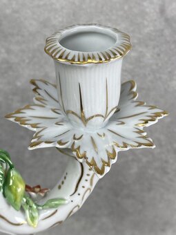 Honosný 4plamnenný porcelánový svietnik s postavičkou Putti - 7