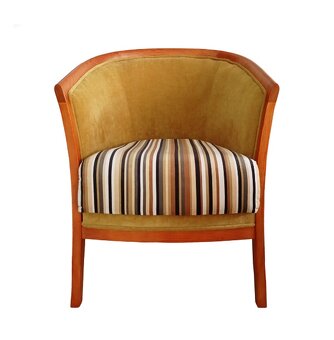 Drevené čalúnené kreslá a stolík - REZERVOVANÉ - 7