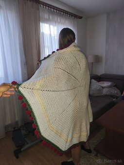 Ručne robená deka kvetinová - 7