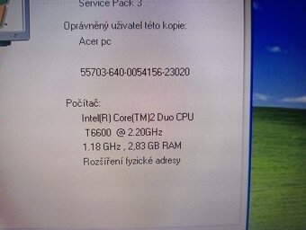 predám Acer extensa 5635 / 3gb ram / 250gb hdd /Windows xp - 7