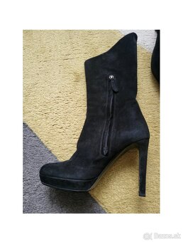 Kožené čierne Jil Sander čižmy - 7