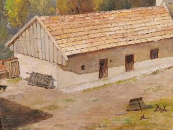 Obraz J.Hošek 1952 - originální olejomalba na plátně 66x86 - 7