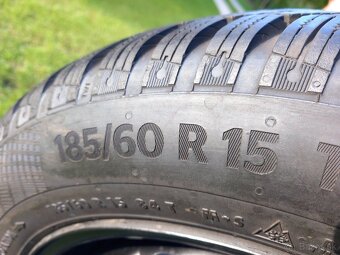 Plechove disky 5x100 r15 a 185/60 r15 zimne pneumatiky - 7
