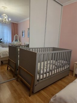 Detská postieľka Lotta 70x140 so zásuvkou, masívne drevo - 7