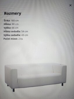 IKEA sedacka (KLIPPAN) - 2 osoby - 7