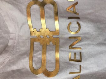 BALENCIAGA white/gold damske tricko M/L - 7
