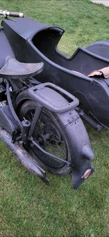 Dkw nz 500. Sidecar gelande stoye .wehrmacht - 7