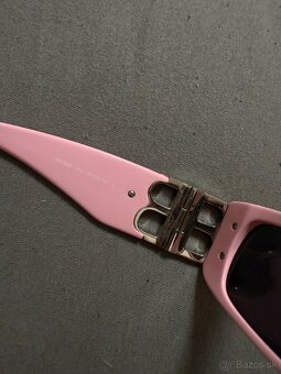 Balenciaga Dynasty Rectangle Sunglasses – Pink - 7