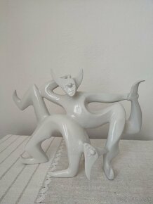 Royal dux klauni Brusel porcelánová soška - 7