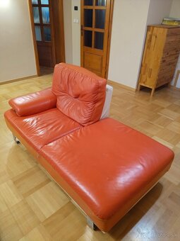 Kožený gauč set + stôl - 7