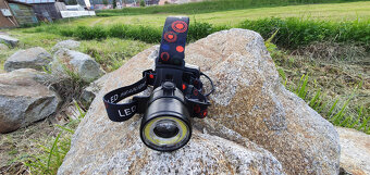 výkonná led čelovka, cob čip - 7