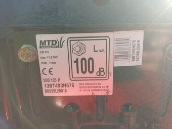Traktorová kosačka MTD 200/105H - 7