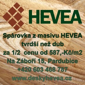 Škárovka "A" kvalita dub Hevea na linky, stoly, ponky, sch - 7