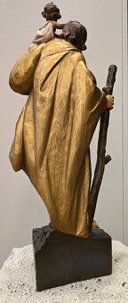 Socha sv. Krištofa s Ježiskom polychromia - 7