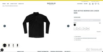 Zánovný merino rolák Devold Duo Active Zip Neck Man Veľ. M - 7