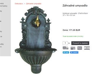 zahradne kovove umyvadlo tyrkys 61cm -40% - 7