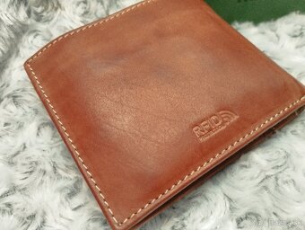 Kožená peňaženka slovu hnedá farba - 7