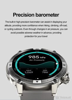 VWAR Taktické GPS profesionálne smartwatch - 7