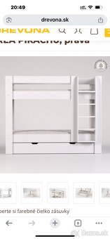 Poschodova postel biela - 7