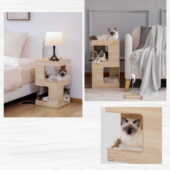 Viacúrovňový moderný nábytok pre domáce zvieratá - 7