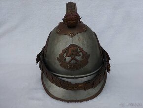 Krásně zdobená hasičska velitelská přehlidkova helma, přilba - 7
