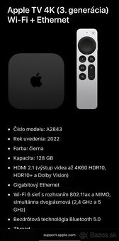 Apple TV 4K Wi‑Fi + Ethernet 128GB - 2022, model: A2843 #4 - 7